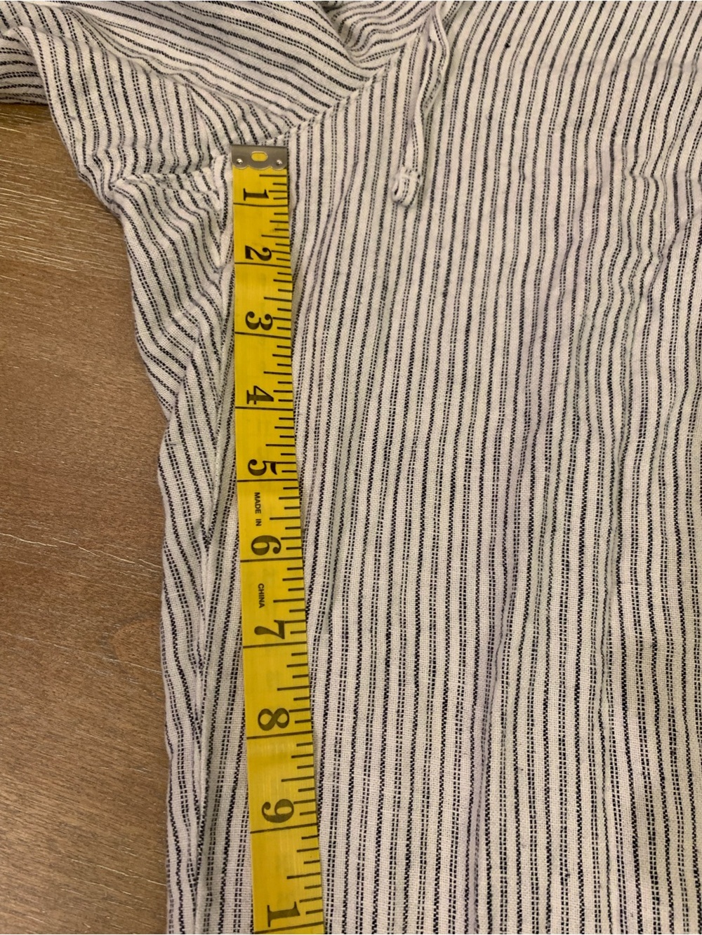 GAP Women’s Wide Leg  Pull On  Petit Drawstring Pants in White & Navy - Picture 6 of 11